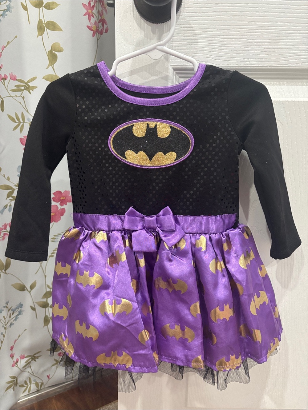 Batgirl Black and Purple Costume Dress with cape